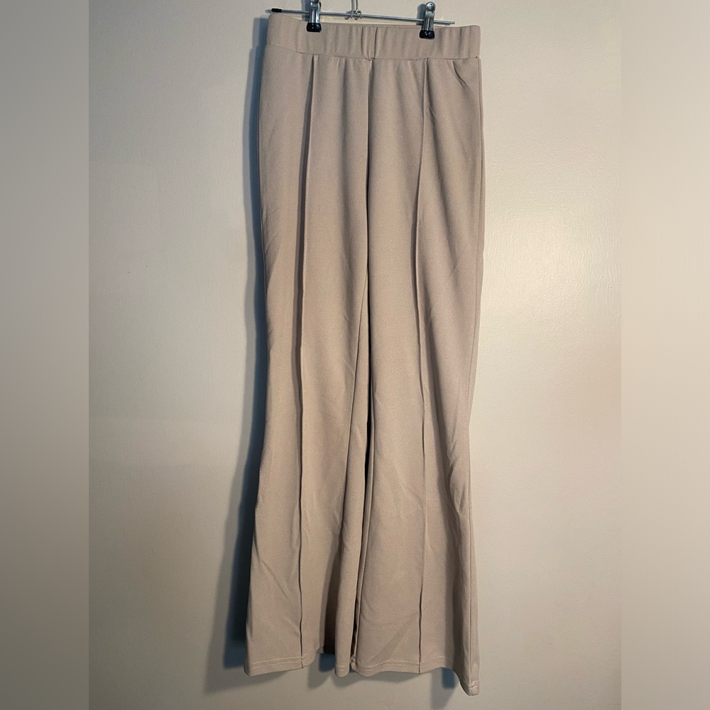 Item 134 Beige Wide-Leg Trousers